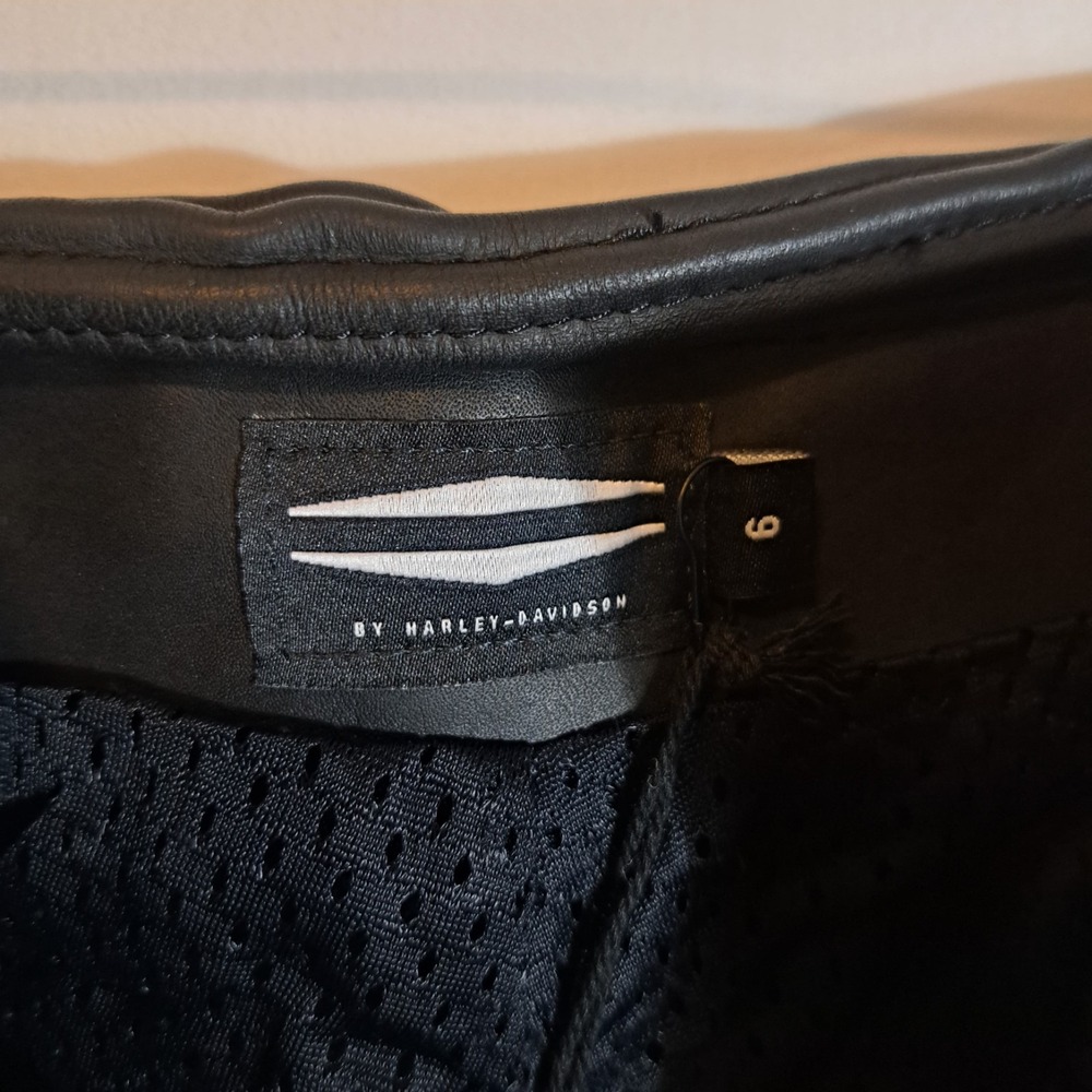 Harley Davidson x Vanson Black Leather Pants Moto Trouser Womens Size 6 $895 NWT - Picture 7 of 14